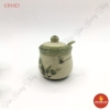 Bình gia vị có nắp vẽ chuồn đào