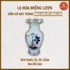 Lọ hoa miệng lượn men lam cổ vẽ vàng [GỐM SỨ BÁT TRÀNG]