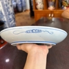 Mâm bồng thờ cúng men lam vẽ sen [GỐM SỨ BÁT TRÀNG]