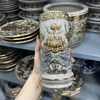 Ống hương men rạn nổi Vẽ Vàng 24K [GỐM SỨ BÁT TRÀNG]