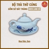 Bộ trà cúng men lam cổ [GỐM SỨ BÁT TRÀNG]