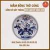 Mâm bồng sen men lam cổ vẽ vàng [GỐM SỨ BÁT TRÀNG]