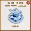 Bộ trà cúng men lam cổ [GỐM SỨ BÁT TRÀNG]