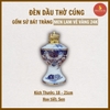 Đèn dầu sen men lam cổ vẽ vàng [GỐM SỨ BÁT TRÀNG]