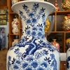 Lọ hoa H60cm Chim hoa men lam [GỐM SỨ BÁT TRÀNG]