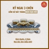 Kỷ ngai 5 chén men rạn nổi [GỐM SỨ BÁT TRÀNG]