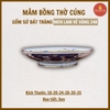 Mâm bồng sen men lam cổ vẽ vàng [GỐM SỨ BÁT TRÀNG]