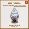Choé thờ gạo muối men lam cổ vẽ vàng [GỐM SỨ BÁT TRÀNG]