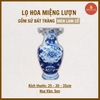 Lọ hoa miệng lượn men lam cổ [GỐM SỨ BÁT TRÀNG]