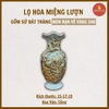 Lọ hoa miệng lượn men rạn nổi vẽ Vàng 24K [GỐM SỨ BÁT TRÀNG]