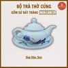 Bộ trà cúng men lam cổ [GỐM SỨ BÁT TRÀNG]