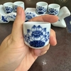 Kỷ chén thờ men lam vẽ sen [GỐM SỨ BÁT TRÀNG]