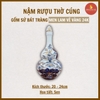Nậm rượu thờ men lam cổ vẽ vàng [GỐM SỨ BÁT TRÀNG]