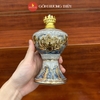 Đèn dầu thờ men rạn nổi Vẽ Vàng 24K [GỐM SỨ BÁT TRÀNG]