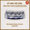 Kỷ chén cong men lam cổ vẽ vàng  [GỐM SỨ BÁT TRÀNG]