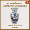 Lọ hoa lộc bình men lam cổ vẽ vàng [GỐM SỨ BÁT TRÀNG]