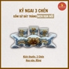 Kỷ ngai 5 chén men rạn nổi [GỐM SỨ BÁT TRÀNG]