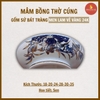 Mâm bồng sen men lam cổ vẽ vàng [GỐM SỨ BÁT TRÀNG]