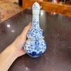 Nậm rượu thờ cúng men lam vẽ sen [GỐM SỨ BÁT TRÀNG]