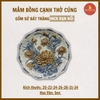 Mâm bồng sen cạnh men rạn nổi  [GỐM SỨ BÁT TRÀNG]