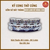 Kỷ chén cong men lam cổ vẽ vàng  [GỐM SỨ BÁT TRÀNG]