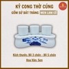 Kỷ chén rượu cong men lam cổ [GỐM SỨ BÁT TRÀNG]