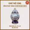 Choé thờ gạo muối men lam cổ vẽ vàng [GỐM SỨ BÁT TRÀNG]