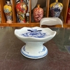 Chân nến men lam vẽ sen [GỐM SỨ BÁT TRÀNG]