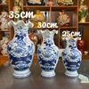 Lọ hoa miệng lượn men lam cổ [GỐM SỨ BÁT TRÀNG]