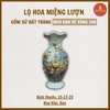 Lọ hoa miệng lượn men rạn nổi vẽ Vàng 24K [GỐM SỨ BÁT TRÀNG]