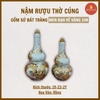 Nậm thờ men rạn nổi Bát Tràng Vẽ Vàng 24K [GỐM SỨ BÁT TRÀNG]