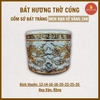Bát hương (KHÔNG ĐẾ) men rạn nổi Bát Tràng vẽ Vàng 24K [GỐM SỨ BÁT TRÀNG]