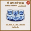 Kỷ chén rượu cong men lam cổ [GỐM SỨ BÁT TRÀNG]