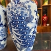 Lọ hoa H60cm Chim hoa men lam [GỐM SỨ BÁT TRÀNG]