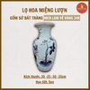 Lọ hoa lộc bình men lam cổ vẽ vàng [GỐM SỨ BÁT TRÀNG]