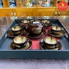 Bộ ấm chén hỏa biến số 11 chén lòng hoa