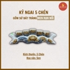 Kỷ ngai 5 chén men rạn nổi [GỐM SỨ BÁT TRÀNG]