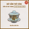 Bát nước (Bát Sâm) men rạn nổi Vẽ Vàng 24K [GỐM SỨ BÁT TRÀNG]