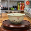 Bát tô loe miệng men kem vẽ đào hồng