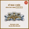 Kỷ ngai 5 chén men rạn nổi [GỐM SỨ BÁT TRÀNG]