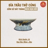 Đĩa trầu men rạn nổi [16cm] [GỐM SỨ BÁT TRÀNG]