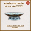 Mâm bồng sen cạnh men rạn nổi  [GỐM SỨ BÁT TRÀNG]