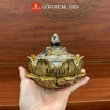 Bộ xông trầm men rạn nổi Vẽ Vàng 24K [GỐM SỨ BÁT TRÀNG]