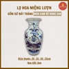 Lọ hoa lộc bình men lam cổ vẽ vàng [GỐM SỨ BÁT TRÀNG]