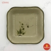 Khay vuông sâu vẽ chuồn đào 20cm