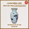 Lọ hoa lộc bình men lam cổ vẽ vàng [GỐM SỨ BÁT TRÀNG]