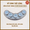 Kỷ chén cong men lam cổ vẽ vàng  [GỐM SỨ BÁT TRÀNG]