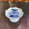 Chân nến men lam vẽ sen [GỐM SỨ BÁT TRÀNG]