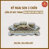 Kỷ ngai men rạn nổi Vẽ Vàng 24K [GỐM SỨ BÁT TRÀNG]