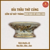Đĩa trầu men rạn nổi Vẽ Vàng 24K [16cm] [GỐM SỨ BÁT TRÀNG]